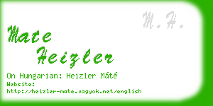 mate heizler business card
