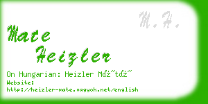 mate heizler business card